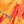 Petit foulard Bicolore en soie mandarine
