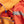 Etole Asymétrique en soie orange