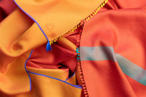 Etole Asymétrique en soie orange