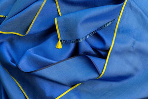 Etole Pointillée en soie bleu électrique
