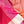 Echarpe Triptyque en soie laine rose