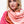 Echarpe Triptyque en soie laine rose