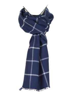 Foulard Finestra en soie laine cachemire marine